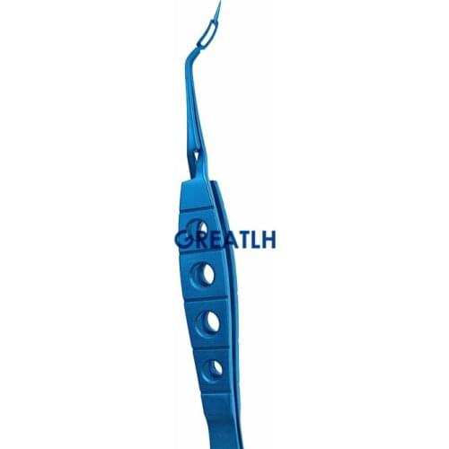 Curved Ophthalmic Forceps for Akahoshi Prechopper angle Tweezer Ophthalmic Titanium eye microsurgical Instrument