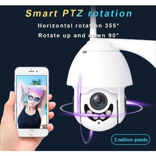 Surveillance Camera 5x Zoom Sphere Machine Infrared Night Vision Rainproof Outdoor
