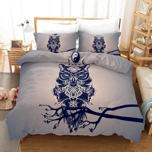 Eagle Bedding Set Magic Purple Animal Duvet Cover for Adults Bedclothes Single Queen King Size Home Textiles Luxury Pillowcase