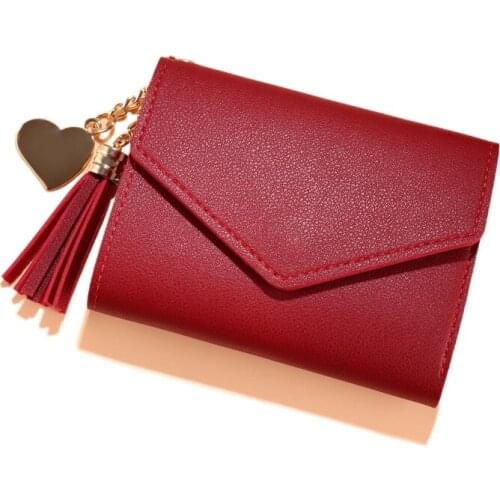 Mini Tassel Wallet Women Fashion Purse Female Short Mini Wallets Korean Students Lovely Purse Female Small Wallet for Women