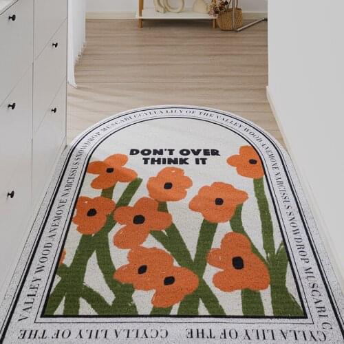 Flower Door Mat Durable Welcome Mat Low Profile Floor Mat Front Doormat Indoor Outdoor Doormat Non Slip Rugs for Entryway