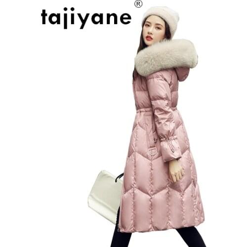 Real Fox Fur Collar Jackets Woman Warm Hooded Down Coats Famale Short Black Korean Jacket for Women Casual Veste Femme SQQ272