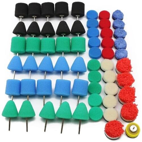 Mini Polishing Pad 28/36/61/69pcs Car Detailing Drill Polish Pads Sponge Flexible Shaft Buffing Wheels auto Polisher Machine Set