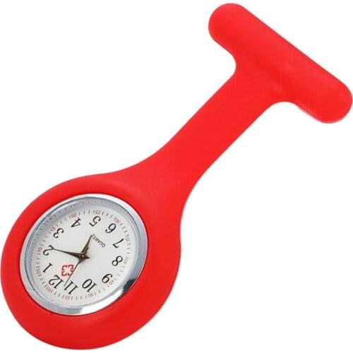 30# Fashion Pocket Watches Silicone Nurse Work Watch Brooch Tunic Fob Watch With Free Battery Карманные Enfermera Pocket Watches