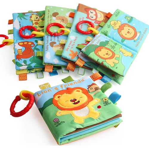 1 pcs Baby Story Book Soft Cloth Book Educational Toy Baby Mobiles Cot Mobile Babe Toys bibi Sounder Insert Toddlers Toys