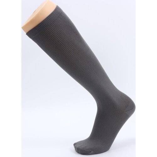 25# 1pair Unisex Long Socks Compression Women Men Pure Color Leg Socks Stockings Keep Warm Breathable Cotton Knee-high Socks