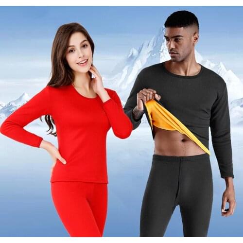 Autumn & Winter New Style plus Velvet Thermal Underwear Men Thick Youth Middle-aged Crew Neck Thermal Underwear Set