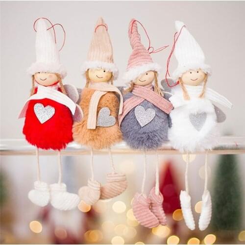 New Year 2021 Noel Angel Girl Boy Christmas Dolls Xmas Tree Ornaments Navidad Natal 2020 Christmas Decoration for Home Kids Gift