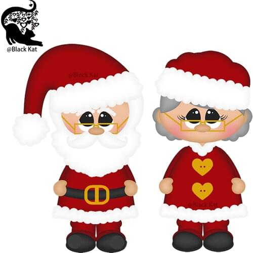 New Santa Grandparents Metal Cutting Dies Christmas DIY Scrapbooking Gift Card Craft Die-Cuts