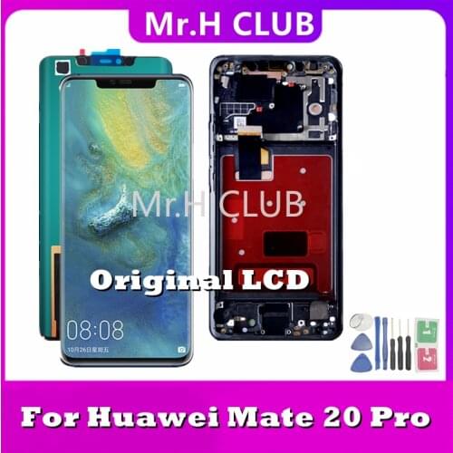 6.39'' ORIGINAL LCD For Huawei Mate 20 Pro LCD Display Touch Screen Digitizer Assembly Replacement With Frame Fingerprint