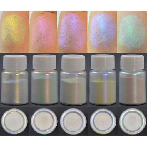 5Pcs Magic Aurora Resin Mica Pearlescent Pigments Colorants Resin Jewelry Making