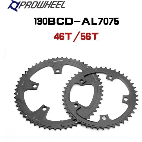 Prowheel Bike 130BCD Folding Bicycle Chainring 46T 56T With Bolts For 8/9/10/11 Speed Sprocket Alloy Tooth Plate Parts