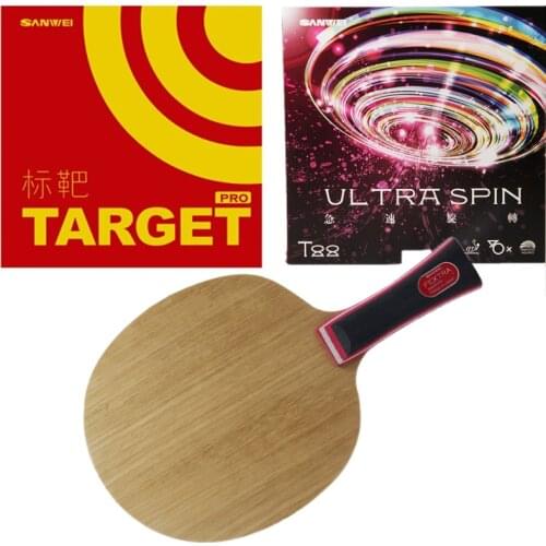 Sanwei FEXTRA 7 (Nordic VII) with Provincial Target T88 Professional Table Tennis Blade With rubbers quality finished racket