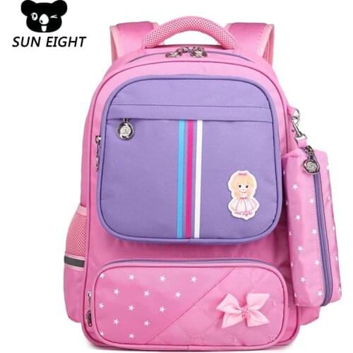 SUN EIGHT Kids Backpack Bag For Children School Backpack For Girls Light Orthopaedic Back Pack For Teenagers Baby Birthday Gift
