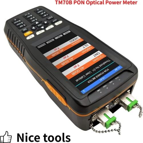 TM70B PON Optical Power Meter With 1mw VFL And Optical Power Meter tester For voice, data, video signal (1310/1490/1550) online