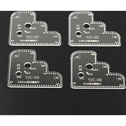 DONYAMY 1pc Leather Craft Acrylic Perspex Cutting Circle Corner Stitching Stencil Template