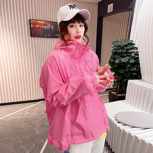 Yellow Winter Sweatshirts Trench Coat Women 2021 New Female Double Zipper Pullover Hooded Girl Loose Short Windbreaker Mujer