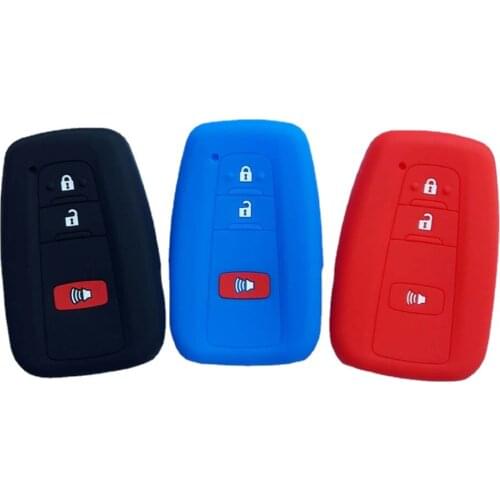 RUNFA AUTO Smart Keyless Remote FOB Cover For Toyota Prius Key 3 Button Silicone Protective Bag Case Holder