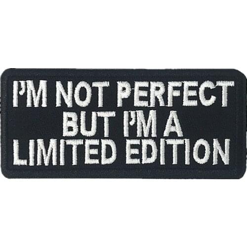 Embroidery Patches Letters Sew Iron On Patch Limited Edition Embroidered Badges For Bag Jeans Hat T Shirt DIY Appliques Craft