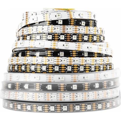 WS2815 DC12V 1m 5m 30 60 144 LEDs IP30 65 67 WS2812B WS2813 LED Strip Light RGB Individually Addressable LED Lights Dual Signal