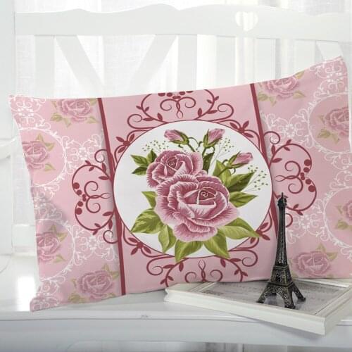 1pc Pillow cover Pillow case Luxury Bedding Pillowcase Pillowcovers decorative 50x70 Customizable size 3D Print Flowers window