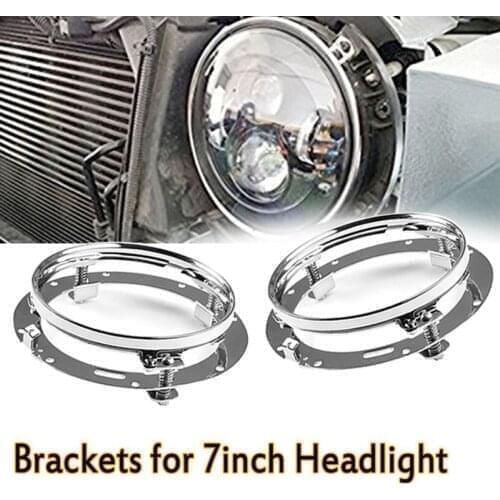 2PCs Mounting Bracket for 7inch LED Headlight Round Ring Headlight mount Lamp Holder Brackets For Jeep Wrangler JK TJ