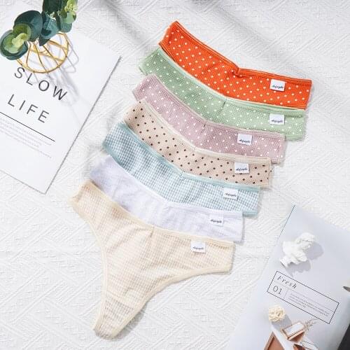 3pcs/lot Women Fashion Underwear Plus Size S-XL G String Low Waist Cotton Everyday Panties
