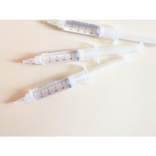 3 pieces 5ml dental cleaning tooth syringe gel oral care bleach teeth whitening gel