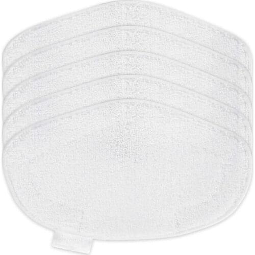 5 Washable Steam Mop Pads Replacement for Polti Vaporetto PAEU0332 Vacuum Cleaner, White