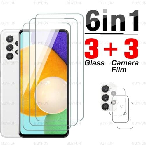 6in1 Lens Film For Samsung A52 HD Front Tempered Glass for samsung samsun galaxy a52 a22 a32 a72 a42 5g galaxi a12 safety glass