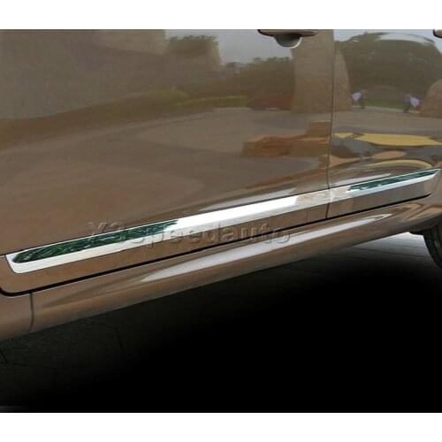 Car-styling Side Body Door Sill Molding Cover Trims 4pcs For 2014-2016 Volvo XC60