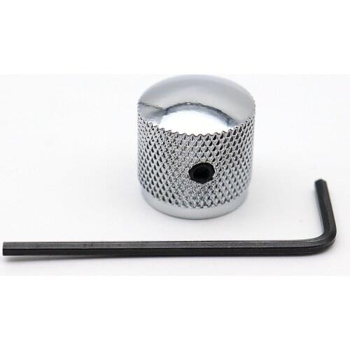 Free Shipping 1Pcs Metal Potentionmeter Dome Guitar Knobs Control Knob Volume Audio Electric Guitar Bass Screw Type