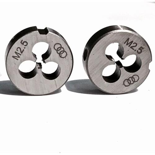 Free shipping of 2PCS threading Die M2.5 x 0.4mm Dies Threading Tools Lathe Model Engineer Thread Maker 2.5 mm x 0.4mm