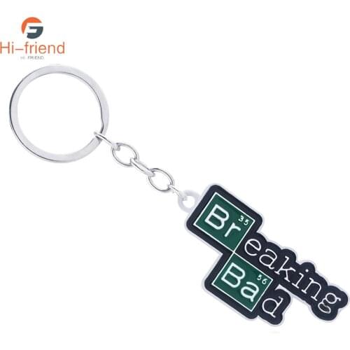 Breaking Bad Keychain TV Show American Crime Drama Pendant Key Ring for Women Men Fans Gift Jewelry