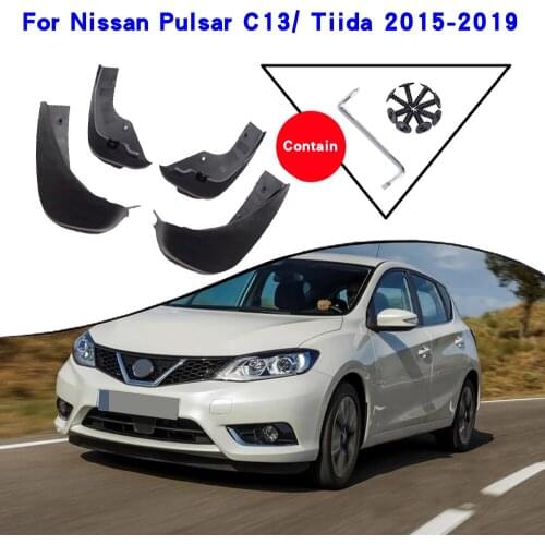 Car Fender Accessories For Nissan Pulsar Tiida C13 2015-2019 Mudguards Splash Guards Fender Mudflaps Car Fender Mud Flaps