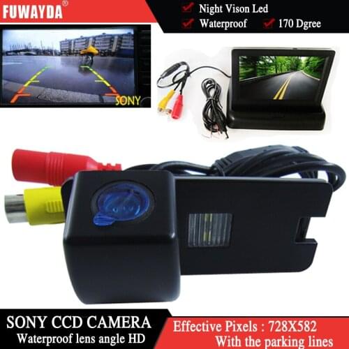 FUWAYDA Color SONY Car Chip Rear View Camera for Holden Commodore Holden/Commodore VY VZ VE1+4.3Inch foldable LCD TFT Monitor HD