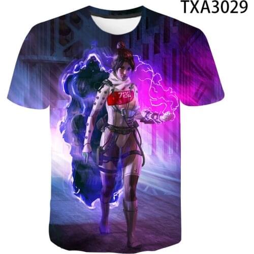2021New Men Women Apex Legends T Shirt 3D Printed Tee Summer Short Sleeved Tops Cool Kids Fashion Streetwear T-shirt