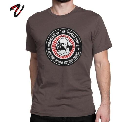 Karl Marx Workers Unite Men T-Shirts Funny Tees Tops Communism Marxism Socialism T Shirt Original