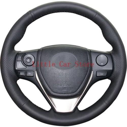 Customize DIY Leather Car Steering Wheel Cover For 2014-2019 Toyota Corolla 2013-18 RAV4 Interior Accessories Anti-Slip
