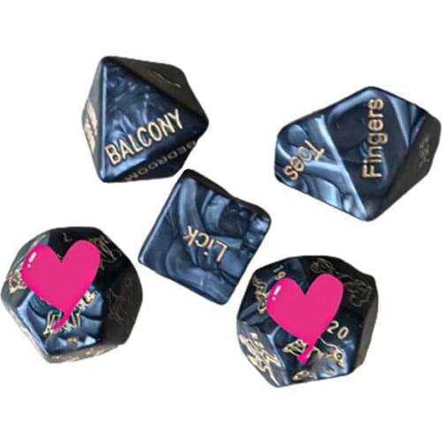 5Pcs/Set Funny Dice Sex Position Couple Game Polyhedral Couple Sex Toy Gesture Instruct Dice Game for Adult
