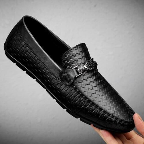 Business Summer Loafers Shoes Men Comfortable Designer Flats Man Casual Shoes Soft Slip-On Genuine Leather Luxury Formal Shoes