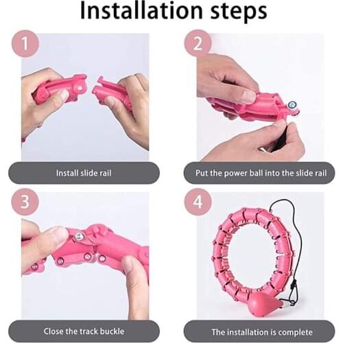 M89F Weighted Smart Fitness Ring ,24 Detachable Knots Abdomen Fitness Weight Loss Non-Falling Fitness , Adjustable Weight