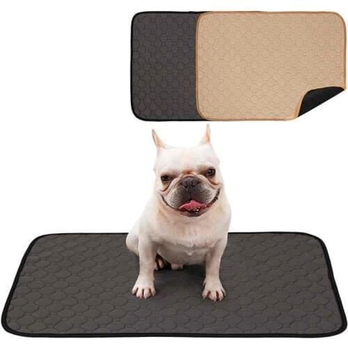 Machine Washable Waterproof Pet Pee Pad Reusable Dog Cage Mattress Pet Training Mat For Puppy to Grown Up Dogs French Bulldog