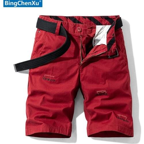 Summer Calf-length Cargo Shorts Male Army Work Bottoms Mens Military Cotton Cargo Shorts Men 2020 Casual Workout Shorts Homme