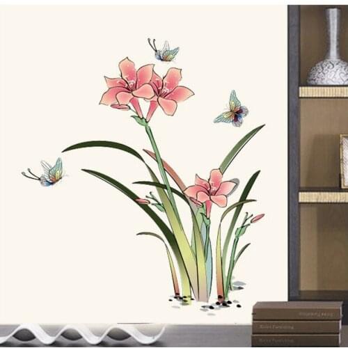 DIY Flower Tile Stickers Bathroom Decoration Wall Sticker Refrigerator Stkers Home Decor Poster Decals Mural
