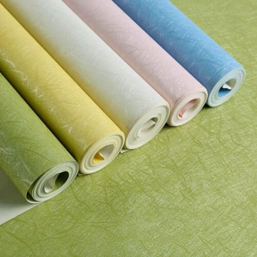 Wallpapers Modern Home Decor Solid Color Wall Paper Roll Blue Yellow Green Waterproof Papel Mural For Living Room Papel De Pared