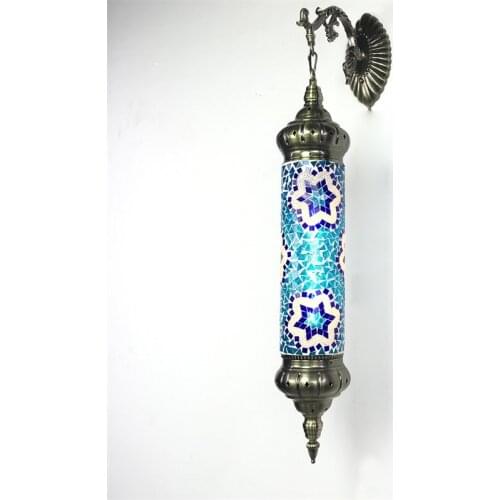 Wall lamp retro romantic cafe restaurant hotel KTV bar Internet cafe handmade glass wall lamp of home stay facility