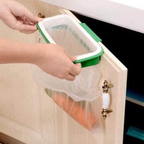 New Hanging Kitchen Cupboard Cabinet Tailgate Stand Garbage Bags Rack Kitchen hanging garbage bag holder Upgrade Hot