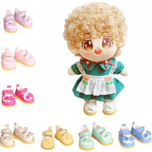 1 Pair 5.5cm PU Leather Shoes For BJD Doll Fashion Toys Mini Shoes 1/6 Doll for Exo Idol Doll 14 Inch Russian Doll Accessories