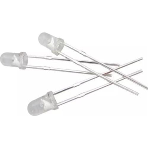 OEM non-polar bicolor 3mm led diode 2pins red@white red@warm white